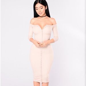 NEW Fashion Nova Puppy Love Dress (Taupe, XS)